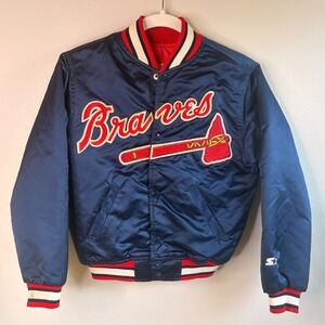 Vintage Atlanta Braves Starter Bomber Jacket Youth Medium